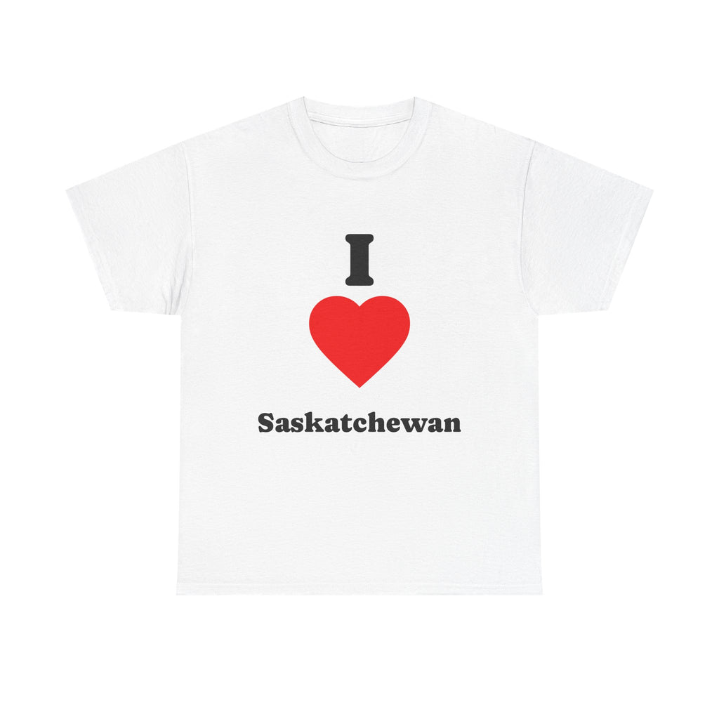 I Love Saskatchewan Tee — 'I Heart Saskatchewan' Canadian Pride Shirt