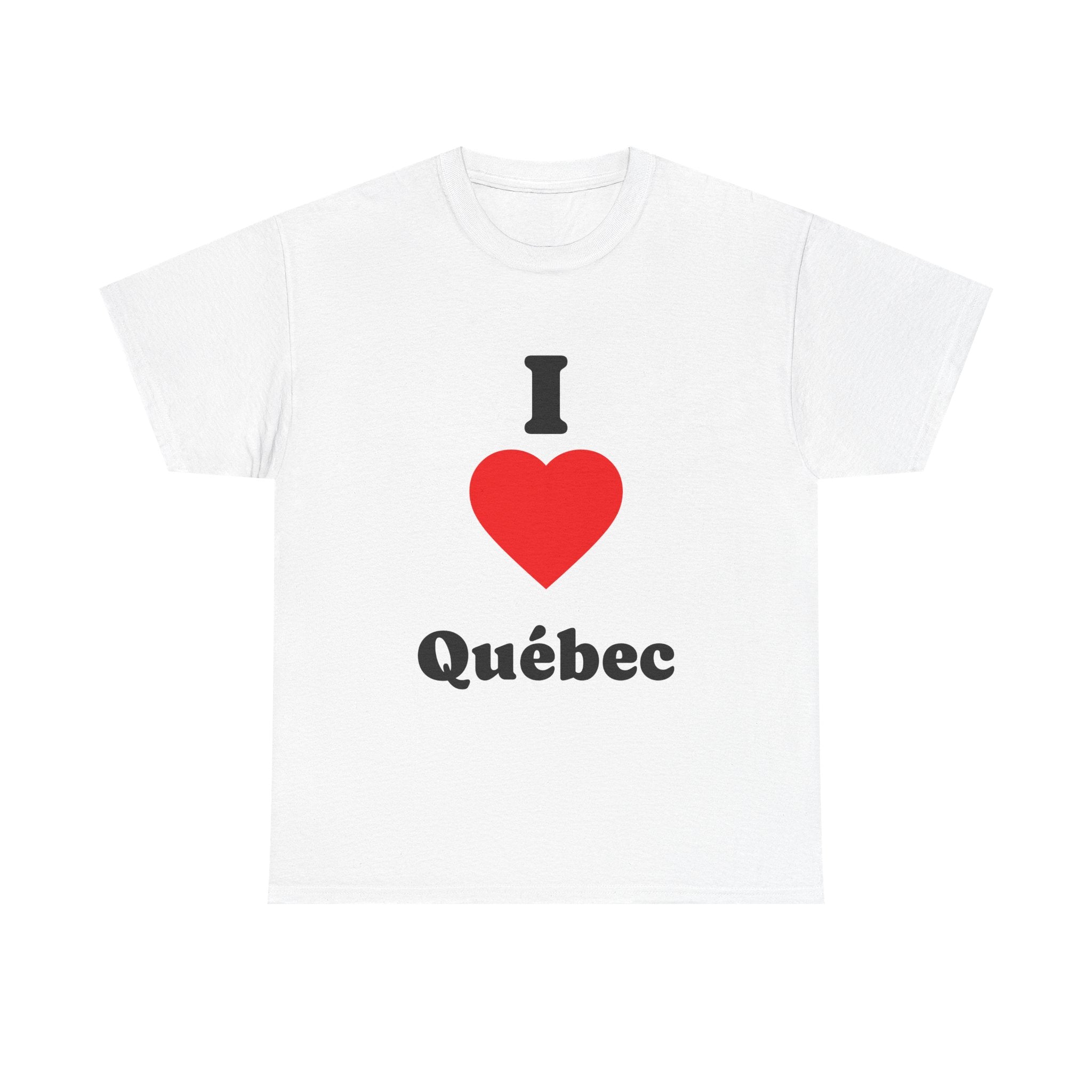 I Love Québec Tee — 'I Heart Québec' Canadian Pride Shirt