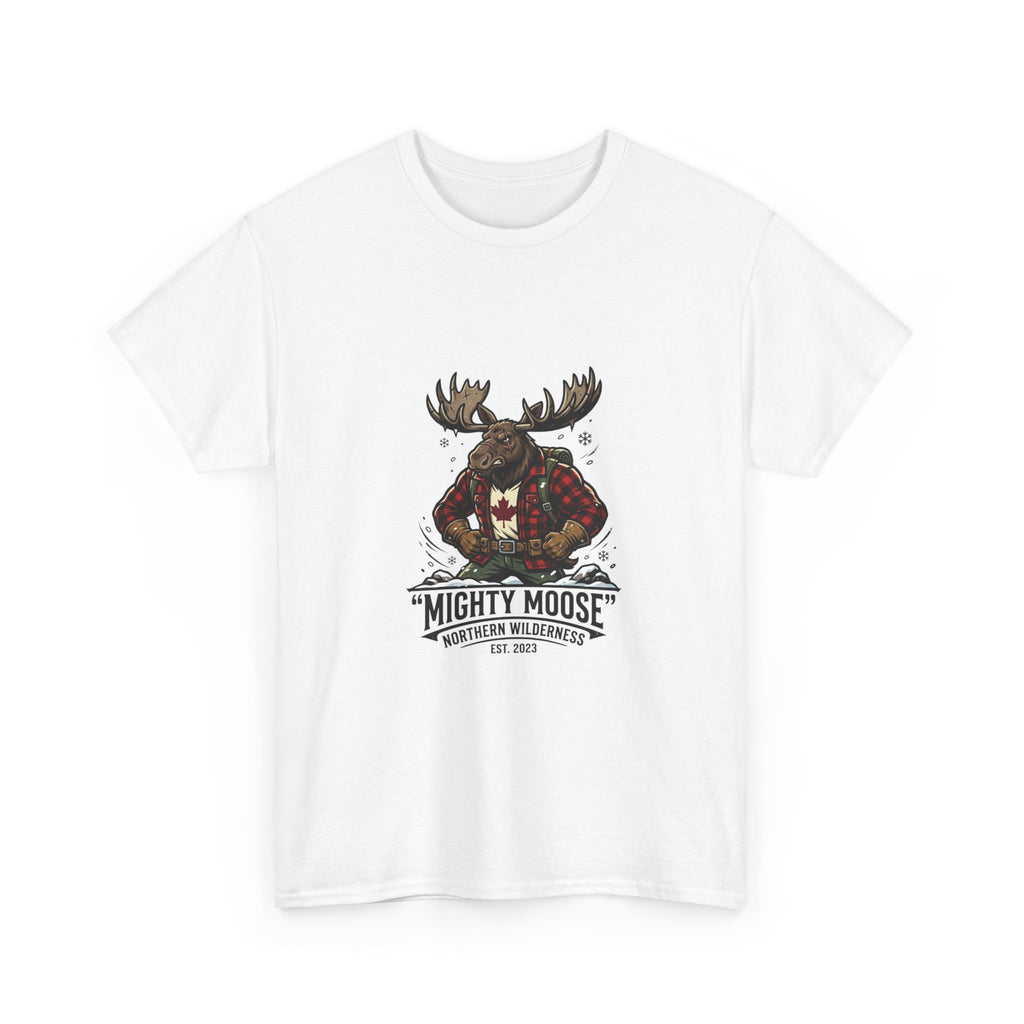 Mighty Moose Tee – Vintage Lumberjack Moose Graphic T-Shirt