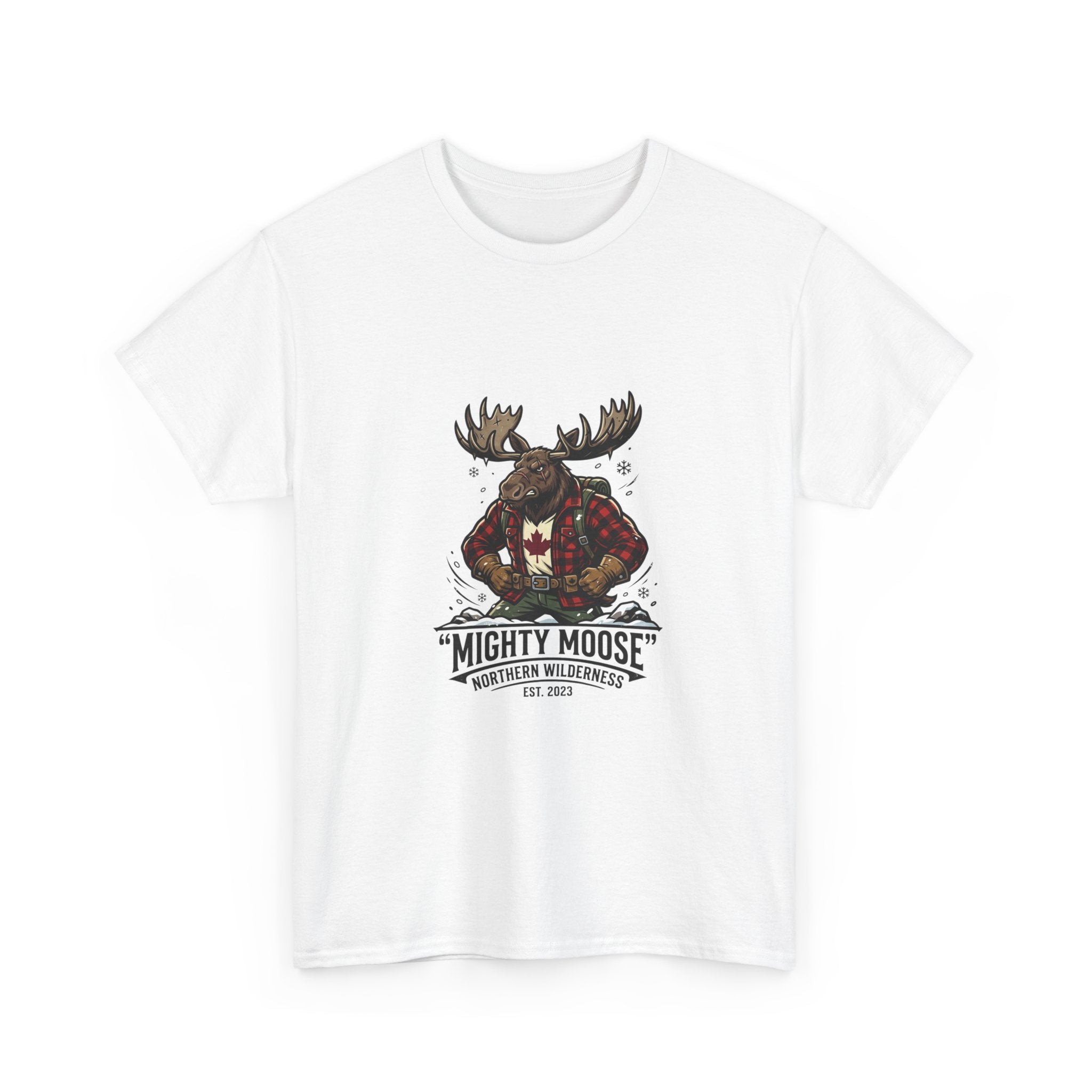 Mighty Moose Tee – Vintage Lumberjack Moose Graphic T-Shirt