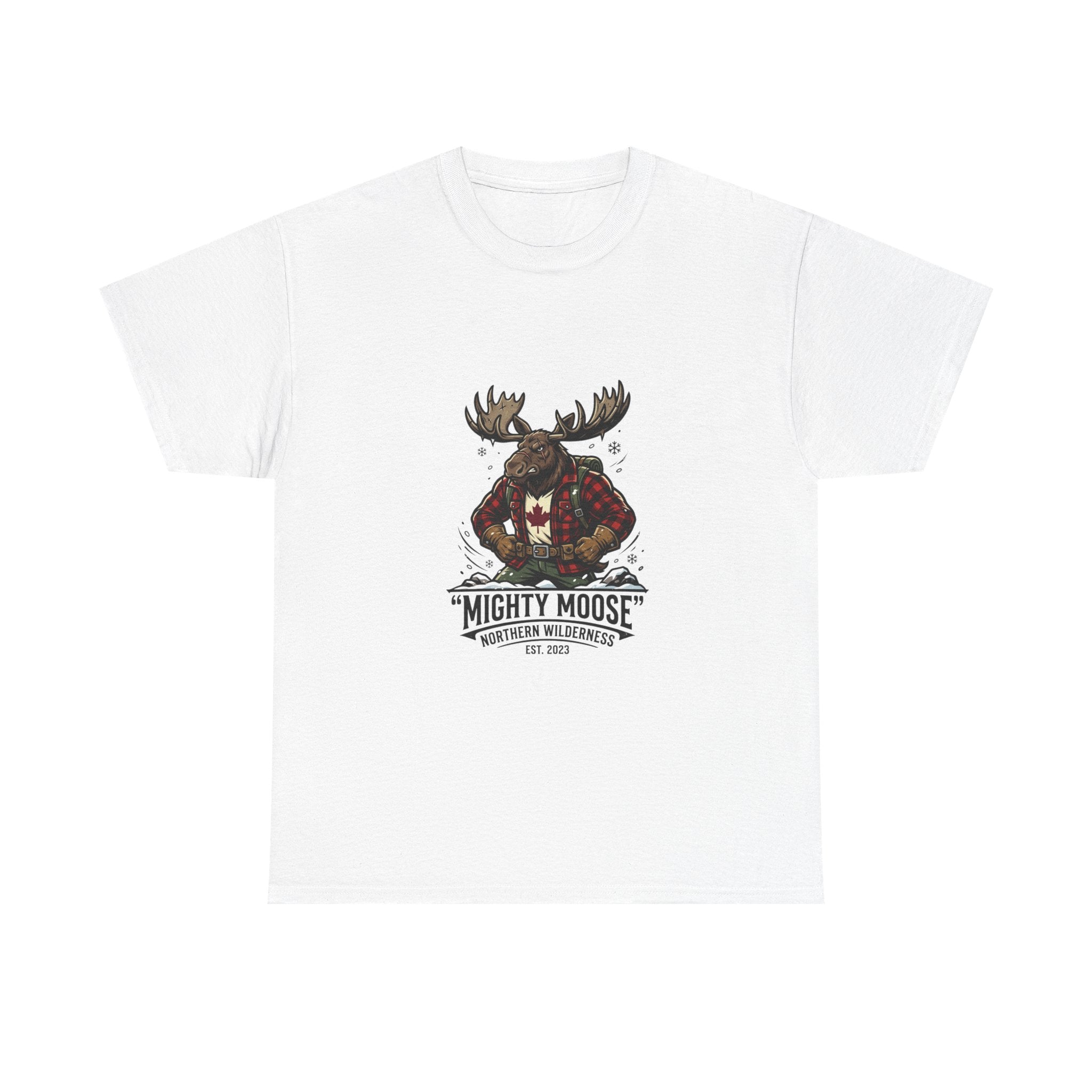 Mighty Moose Tee – Vintage Lumberjack Moose Graphic T-Shirt