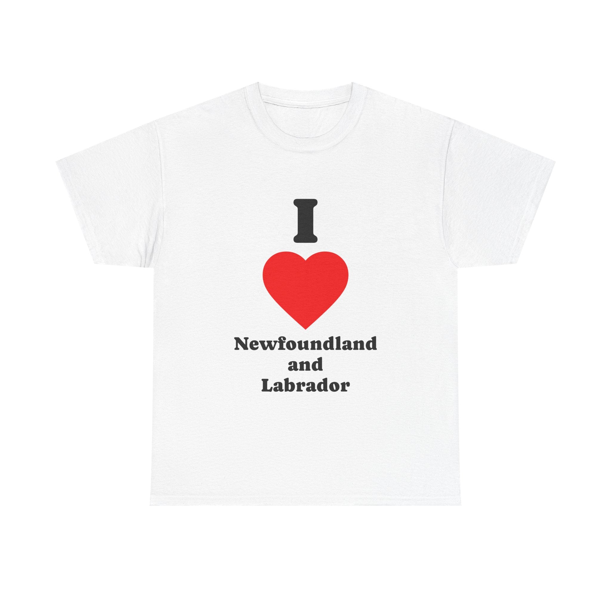 I Love Newfoundland & Labrador Tee — 'I Heart Newfoundland & Labrador' Canadian Pride Shirt