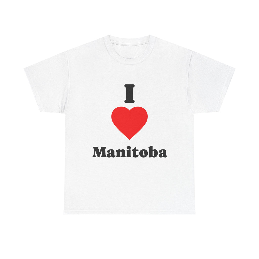 I Love Manitoba Tee — 'I Heart Manitoba' Canadian Pride Shirt