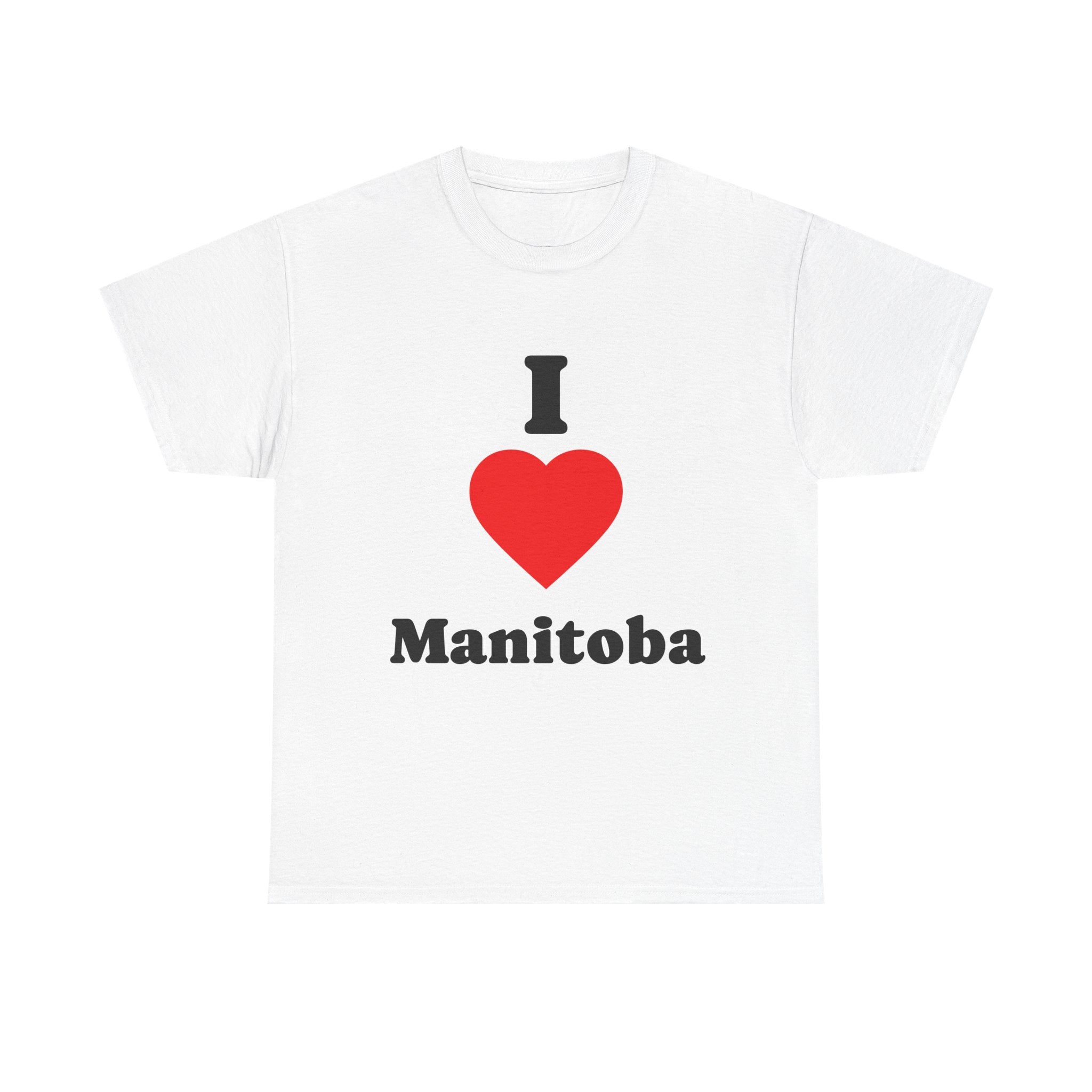 I Love Manitoba Tee — 'I Heart Manitoba' Canadian Pride Shirt